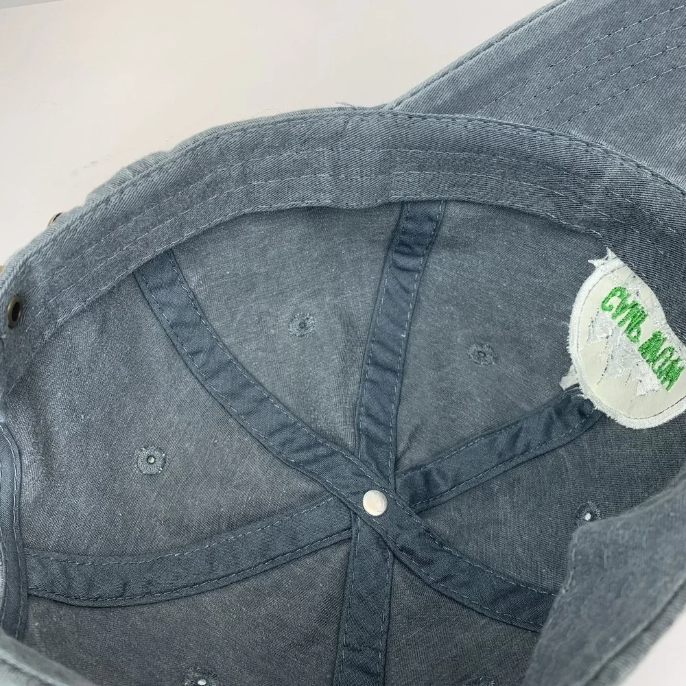 CAMP WOW Oklahoma Hat Gray Adjustable OSFM Strapback Baseball Cap